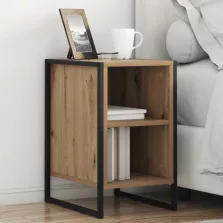   vidaXL Éjjeli asztal Művészi tölgy 39.5 x 30 x 50 cm Faanyag