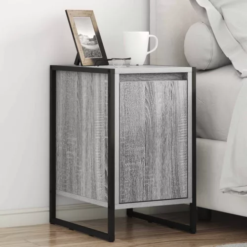 vidaXL Éjjeli asztal 2 pcs Szürke Sonoma 39,5 x 30 x 50 cm Faanyag