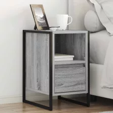   vidaXL Éjjeli asztal 2 pcs Szürke Sonoma 39,5 x 30 x 50 cm Faanyag