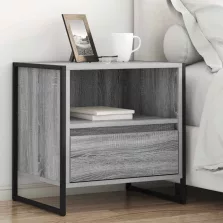   vidaXL Éjjeli asztal 2 pcs Szürke Sonoma 50 x 39,5 x 50 cm Faanyag