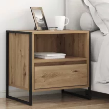   vidaXL Éjjeli asztal 2 pcs Művészi tölgy 50 x 39,5 x 50 cm Faanyag