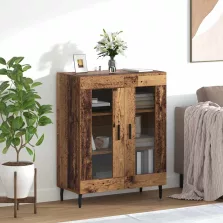 vidaXL Széf Öreg fa 69,5 x 34 x 90 cm Faanyag
