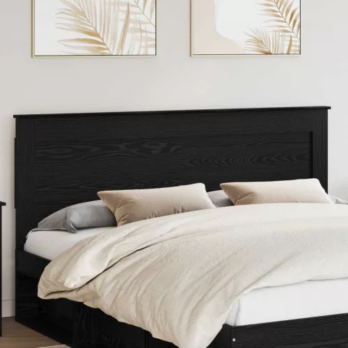 vidaXL Fejtámla fejtámlával Fekete tölgy 180 cm Faanyag