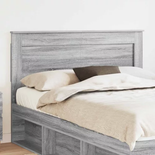 vidaXL Fejtámla fejtámlával Szürke Sonoma 140 cm Faanyag