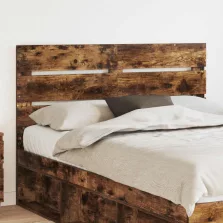   vidaXL Fejtámla fejtámlával Füstölt tölgy 140 cm Faanyag