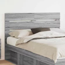 vidaXL Fejtámla fejtámlával Szürke Sonoma 140 cm Faanyag