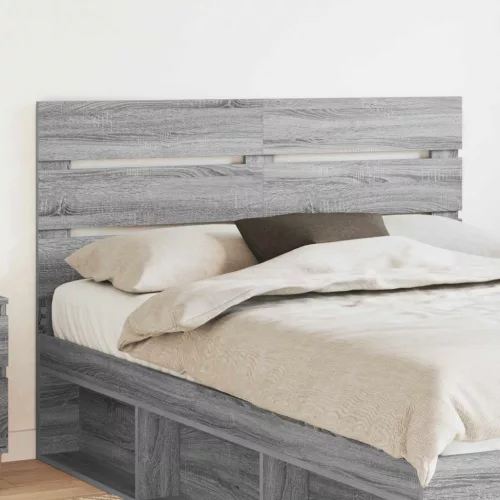 vidaXL Fejtámla fejtámlával Szürke Sonoma 140 cm Faanyag