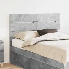 vidaXL Fejtámla fejtámlával Beton Szürke 135 cm Faanyag