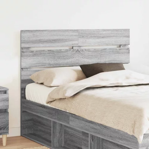 vidaXL Fejtámla fejtámlával Szürke Sonoma 135 cm Faanyag