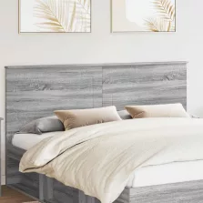 vidaXL Fejtámla fejtámlával Szürke Sonoma 180 cm Faanyag