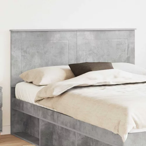 vidaXL Fejtámla fejtámlával Beton Szürke 160 cm Faanyag