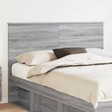 vidaXL Fejtámla fejtámlával Szürke Sonoma 160 cm Faanyag