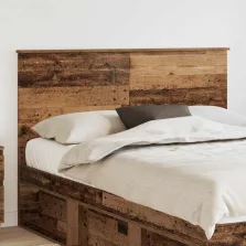 vidaXL Fejtámla fejtámlával Öreg fa 150 cm Faanyag