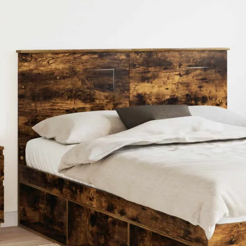 vidaXL Fejtámla fejtámlával Füstölt tölgy 140 cm Faanyag