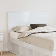 vidaXL Fejtámla fejtámlával Fényes Fehér 135 cm Faanyag