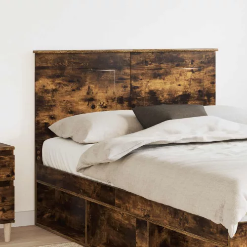 vidaXL Fejtámla fejtámlával Füstölt tölgy 120 cm Faanyag