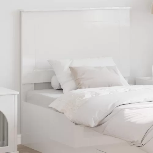 vidaXL Fejtámla fejtámlával Fényes Fehér 75 cm Faanyag