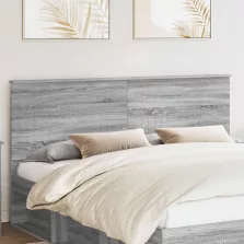 vidaXL Fejtámla fejtámlával Szürke Sonoma 180 cm Faanyag