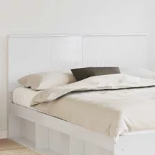 vidaXL Fejtámla fejtámlával Fényes Fehér 160 cm Faanyag