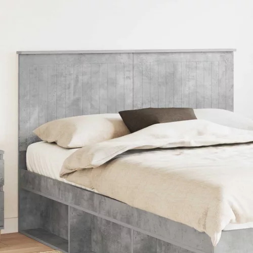 vidaXL Fejtámla fejtámlával Beton Szürke 140 cm Faanyag