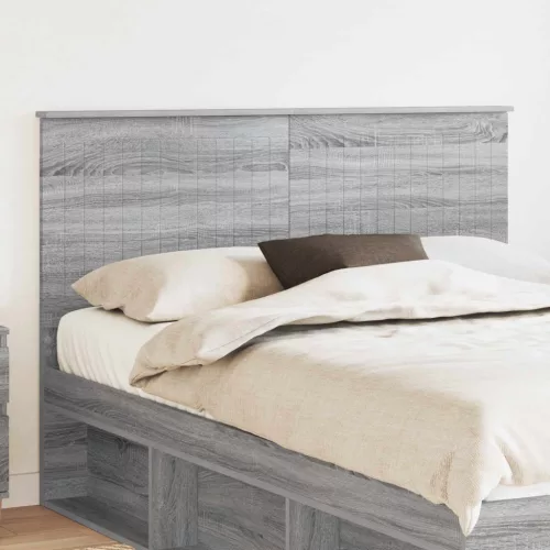 vidaXL Fejtámla fejtámlával Szürke Sonoma 140 cm Faanyag