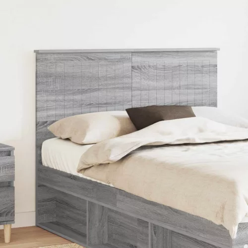 vidaXL Fejtámla fejtámlával Szürke Sonoma 135 cm Faanyag