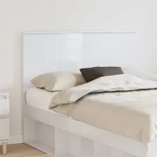 vidaXL Fejtámla fejtámlával Fényes Fehér 120 cm Faanyag