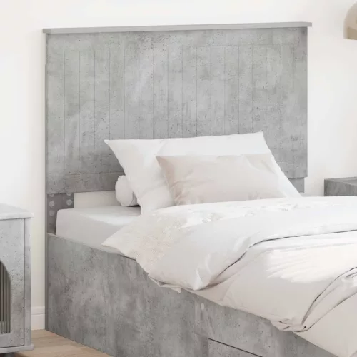 vidaXL Fejtámla fejtámlával Beton Szürke 100 cm Faanyag