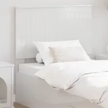 vidaXL Fejtámla fejtámlával Fényes Fehér 90 cm Faanyag