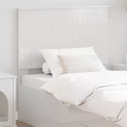 vidaXL Fejtámla fejtámlával Fényes Fehér 90 cm Faanyag