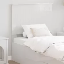 vidaXL Fejtámla fejtámlával Fényes Fehér 80 cm Faanyag