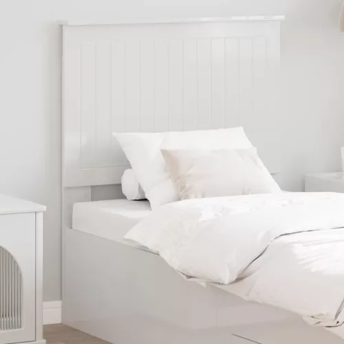 vidaXL Fejtámla fejtámlával Fényes Fehér 80 cm Faanyag