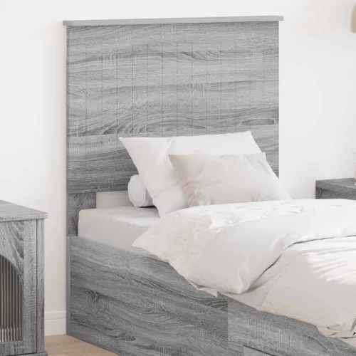 vidaXL Fejtámla fejtámlával Szürke Sonoma 75 cm Faanyag