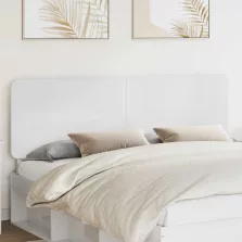 vidaXL Fejtámla fejtámlával Fényes Fehér 180 cm Faanyag