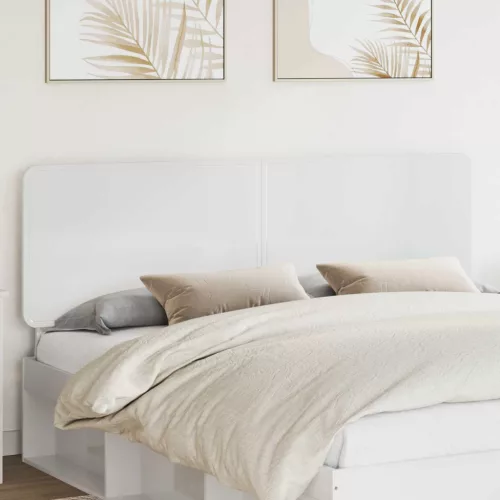 vidaXL Fejtámla fejtámlával Fényes Fehér 180 cm Faanyag