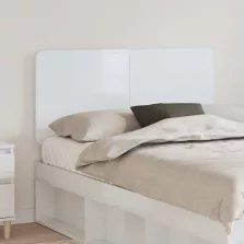 vidaXL Fejtámla fejtámlával Fényes Fehér 135 cm Faanyag