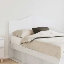 vidaXL Fejtámla fejtámlával Fehér 135 cm Faanyag