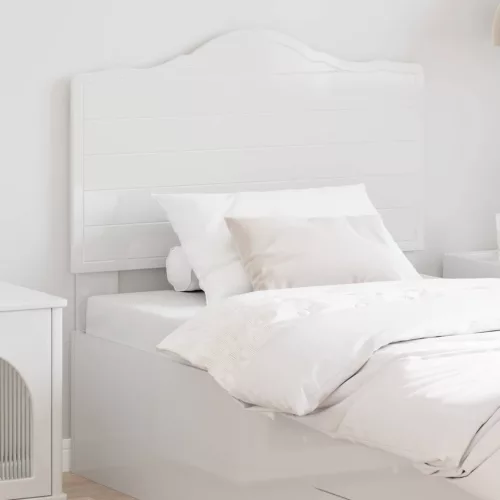 vidaXL Fejtámla fejtámlával Fényes Fehér 90 cm Faanyag