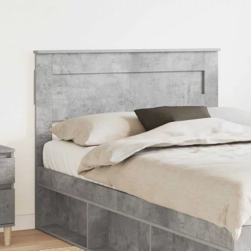 vidaXL Fejtámla fejtámlával Beton Szürke 120 cm Faanyag