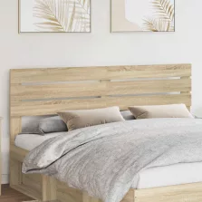 vidaXL Fejtámla fejtámlával Sonoma tölgy 200 cm Faanyag