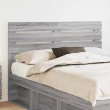 vidaXL Fejtámla fejtámlával Szürke Sonoma 150 cm Faanyag