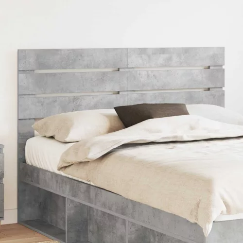 vidaXL Fejtámla fejtámlával Beton Szürke 140 cm Faanyag