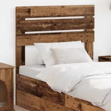 vidaXL Fejtámla fejtámlával Öreg fa 90 cm Faanyag
