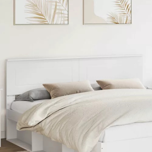 vidaXL Fejtámla fejtámlával Fehér 180 cm Faanyag