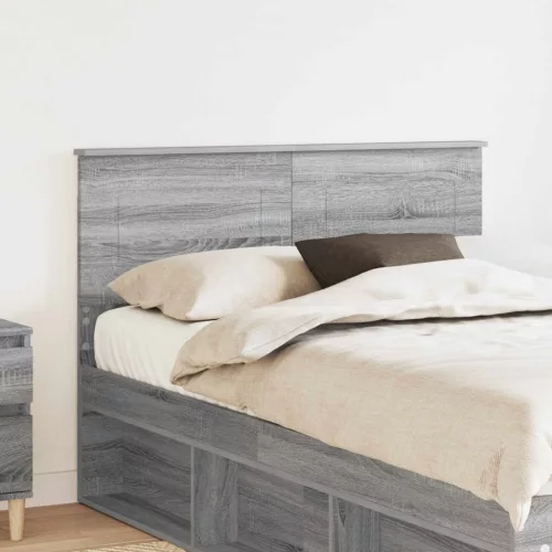 vidaXL Fejtámla fejtámlával Szürke Sonoma 120 cm Faanyag