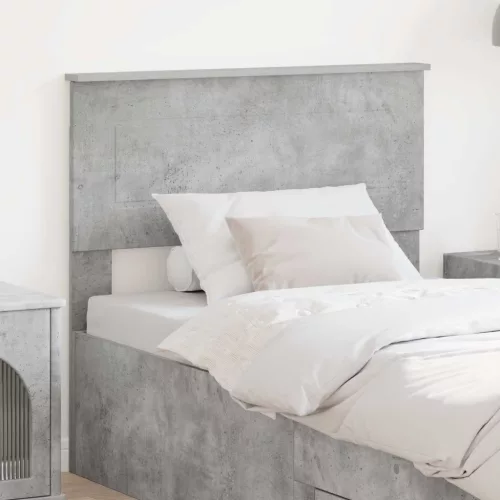 vidaXL Fejtámla fejtámlával Beton Szürke 90 cm Faanyag