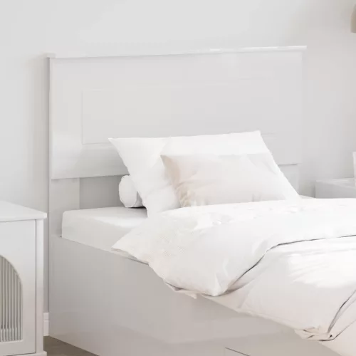 vidaXL Fejtámla fejtámlával Fényes Fehér 75 cm Faanyag