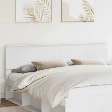vidaXL Fejtámla fejtámlával Fehér 200 cm Faanyag