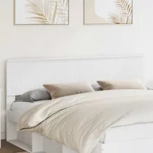 vidaXL Fejtámla fejtámlával Fehér 180 cm Faanyag