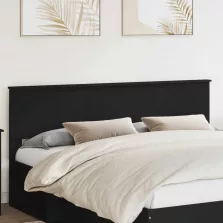 vidaXL Fejtámla fejtámlával Fekete tölgy 180 cm Faanyag
